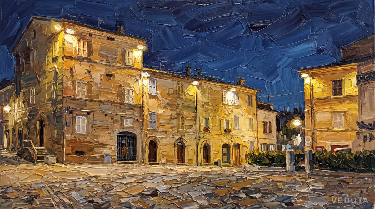 Piazza, Blue Hour
